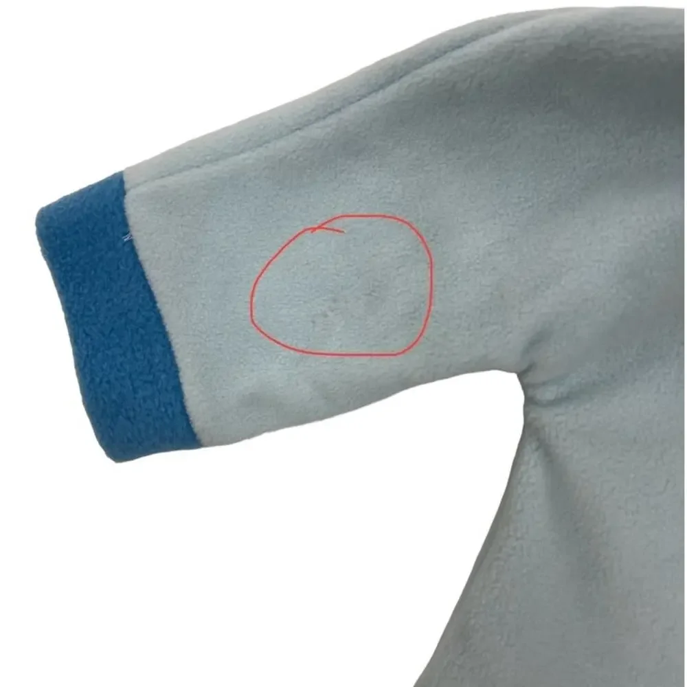 MUDPIE Baby Blue Velcro Fleece Jacket SZ 0-6 Months